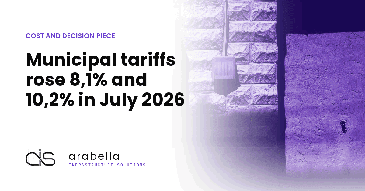 Municipal tariffs rose 8,1% and 10,2% in July 2026