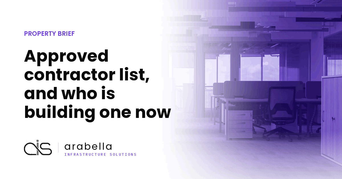 Approved contractor list, and who is building one now