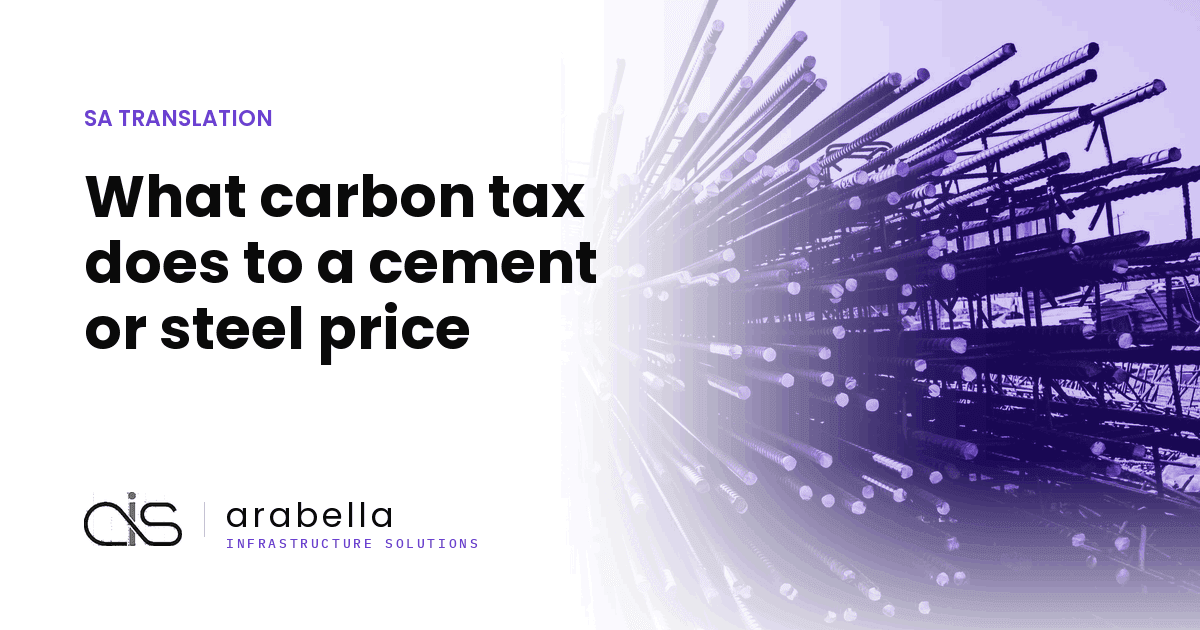 What carbon tax does to a cement or steel price