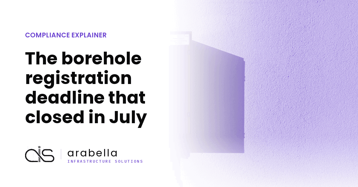 The borehole registration deadline that closed in July