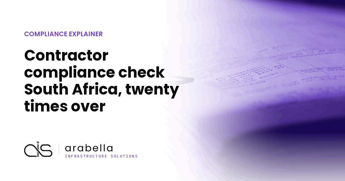 Contractor compliance check South Africa, twenty times over