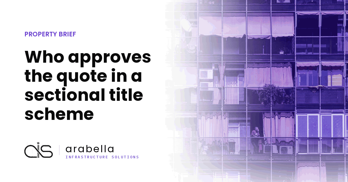 Who approves the quote in a sectional title scheme